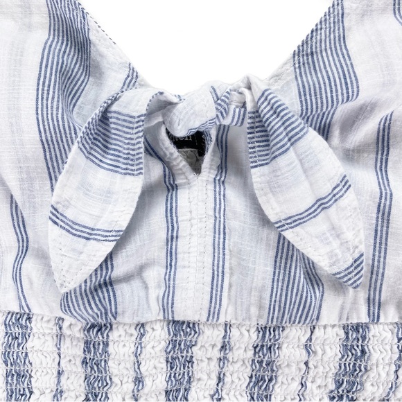 Abercrombie & Fitch Shirt Women’s Size Small Sleeveless Crop Tank Top Blue White - Picture 5 of 8